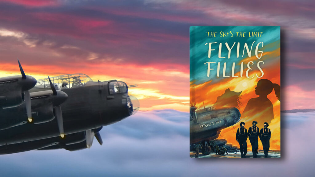 press for Flying Fillies kids book with ww2 plane