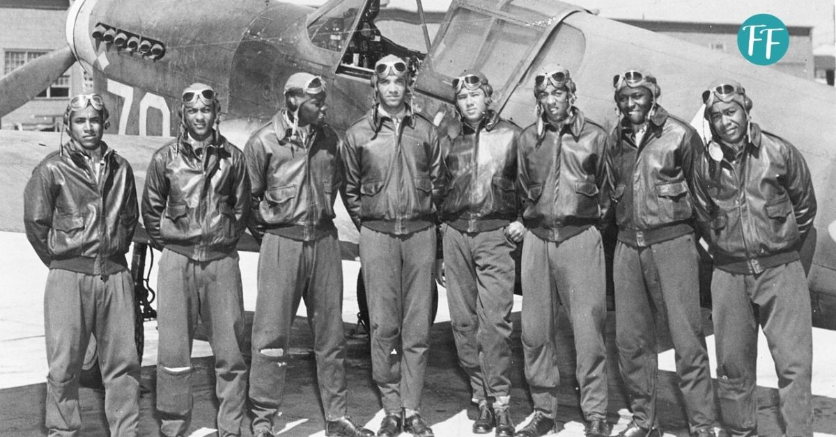 A group of Tuskegee Airmen